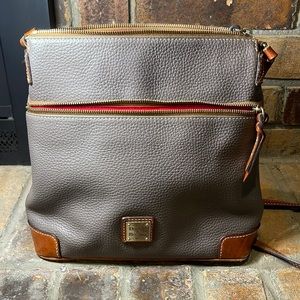 Dooney & Bourke Pebbled Leather "Letter Carrier" Crossbody Purse